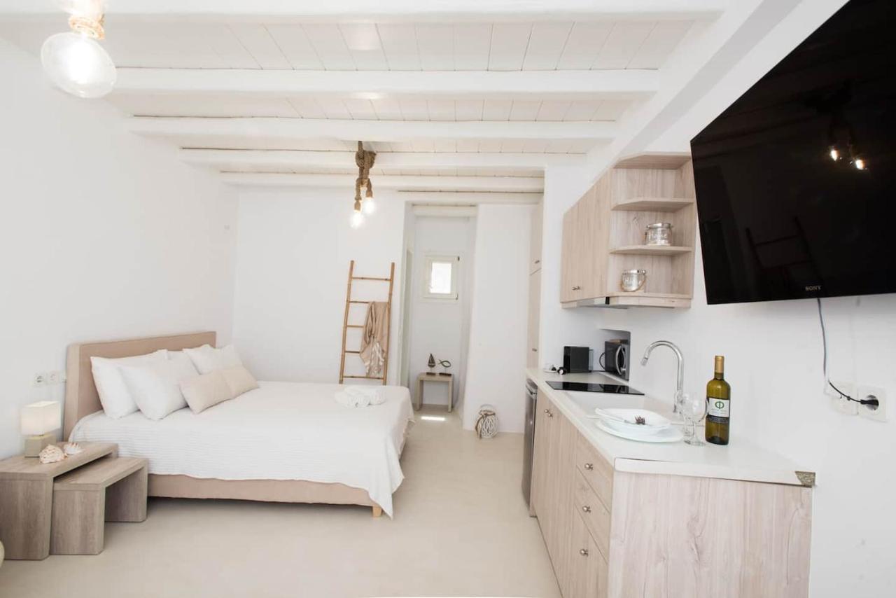 Gorgeous Studio In Cycladic Architecture Overlooking The Aegean Apartment Houlakia  ภายนอก รูปภาพ